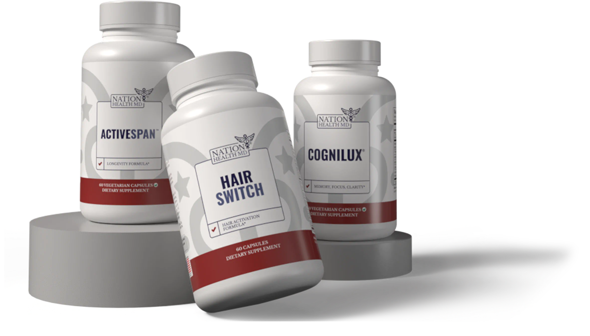 Nation Health MD supplement bottles