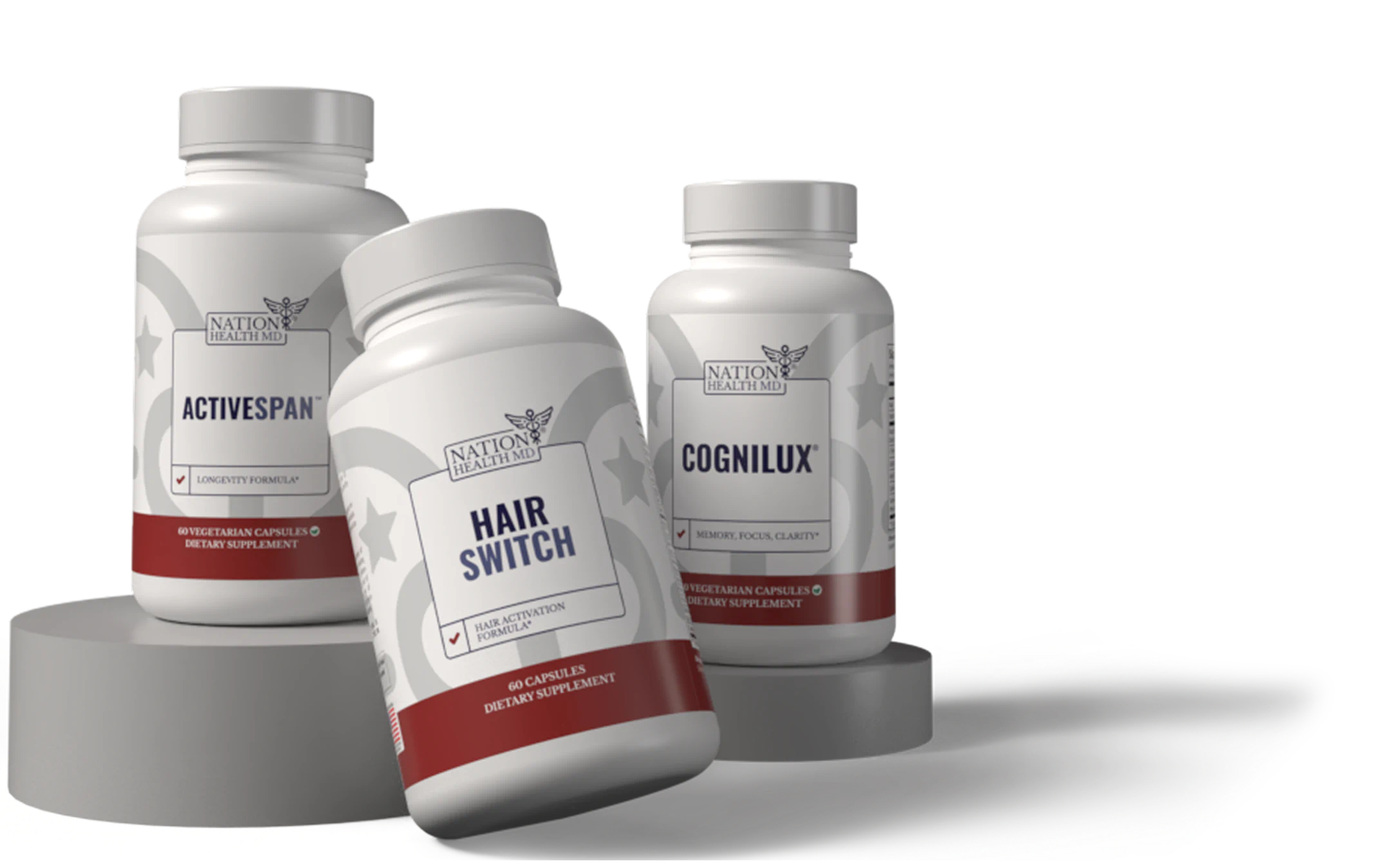 Nation Health MD supplement bottles