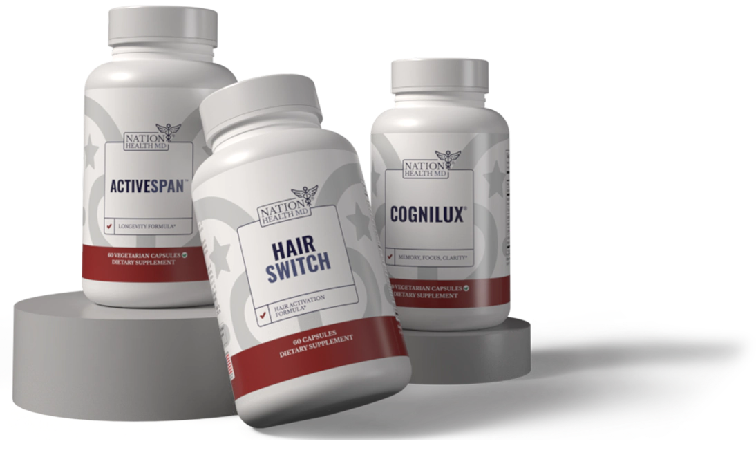 Nation Health MD supplement bottles