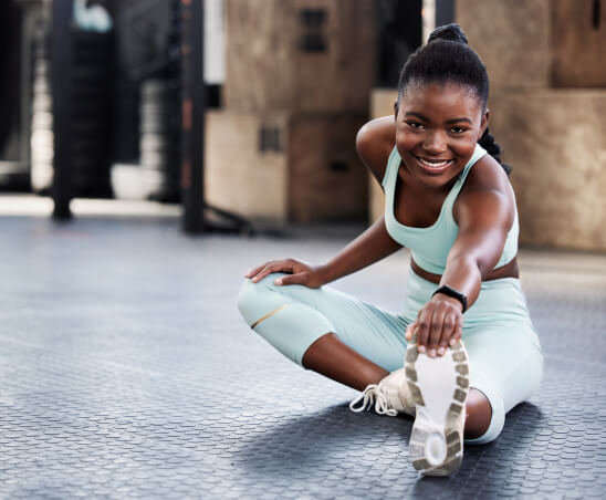 Woman stretching