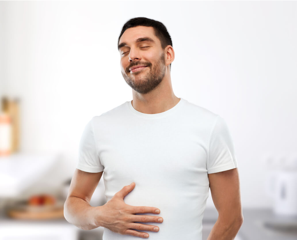 Relieved man