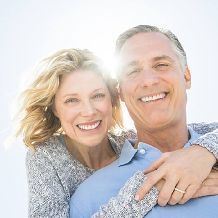 couple smiling