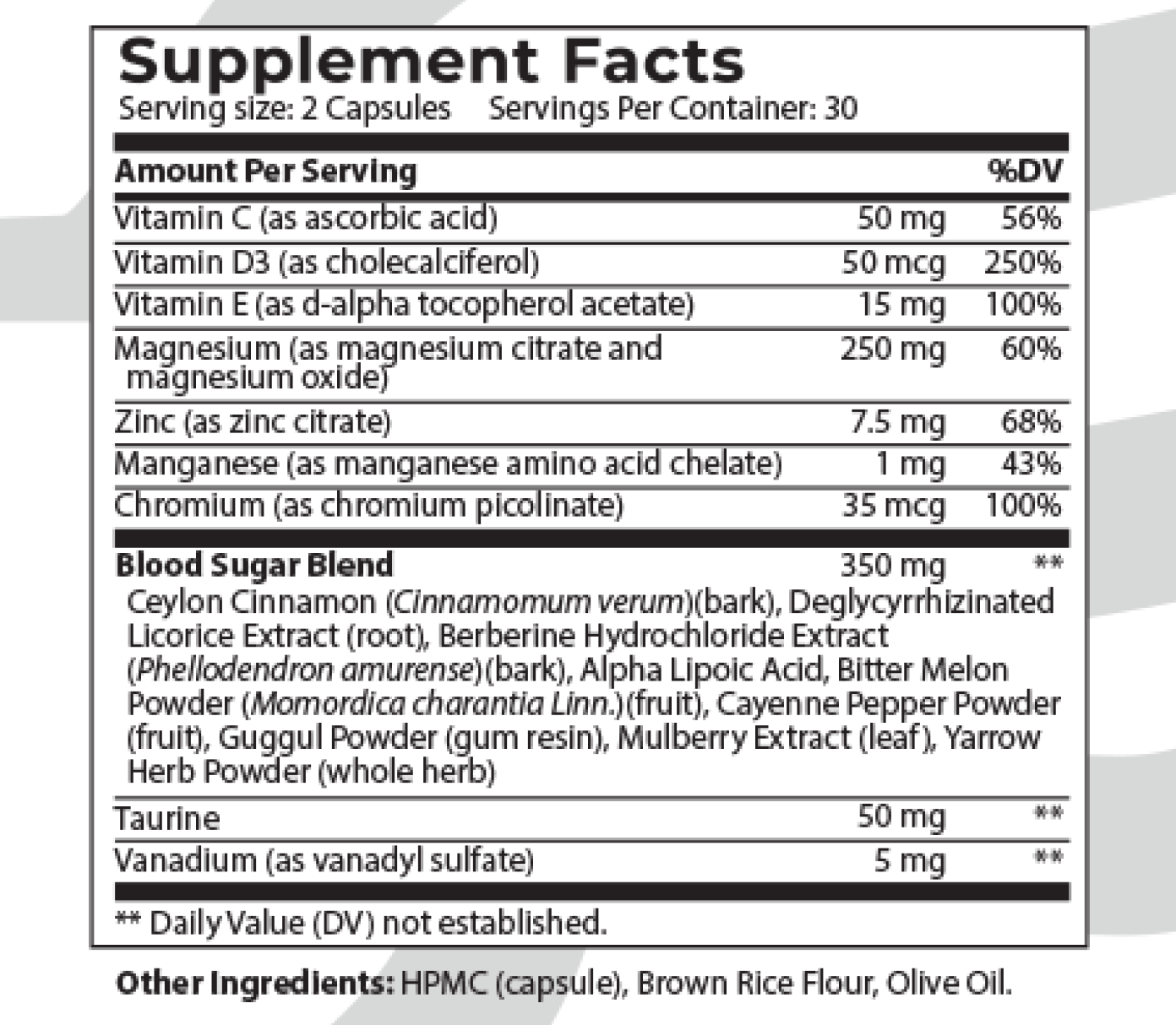 supplement facts